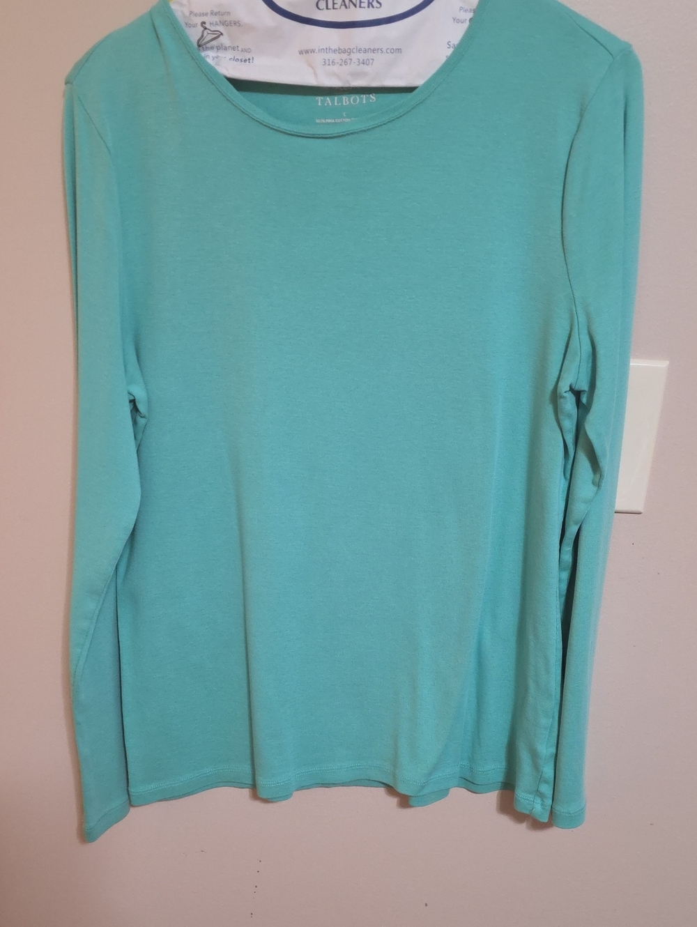 Talbots Women's Short Sleeve Tee in Aqua Green